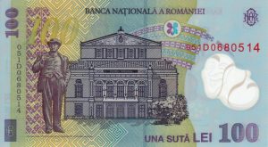 100 lei rumuńskich (rewers)