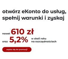 Promocja eKonta w mBanku – 610 zł premii gotówkowej