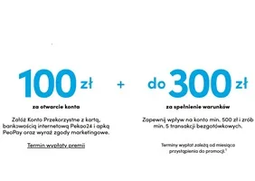 Promocja konta w banku Pekao S.A.: bardzo proste 400 zł gotówki