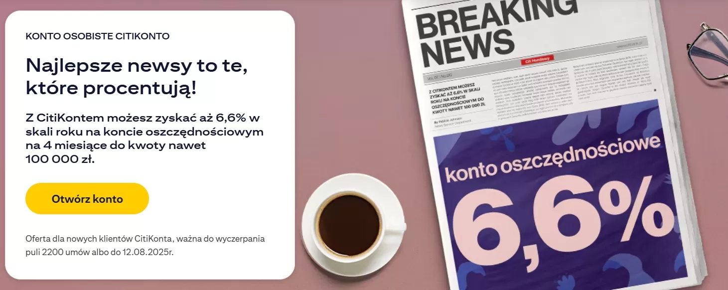 konto oszczędnościowe citibank lipiec 2025