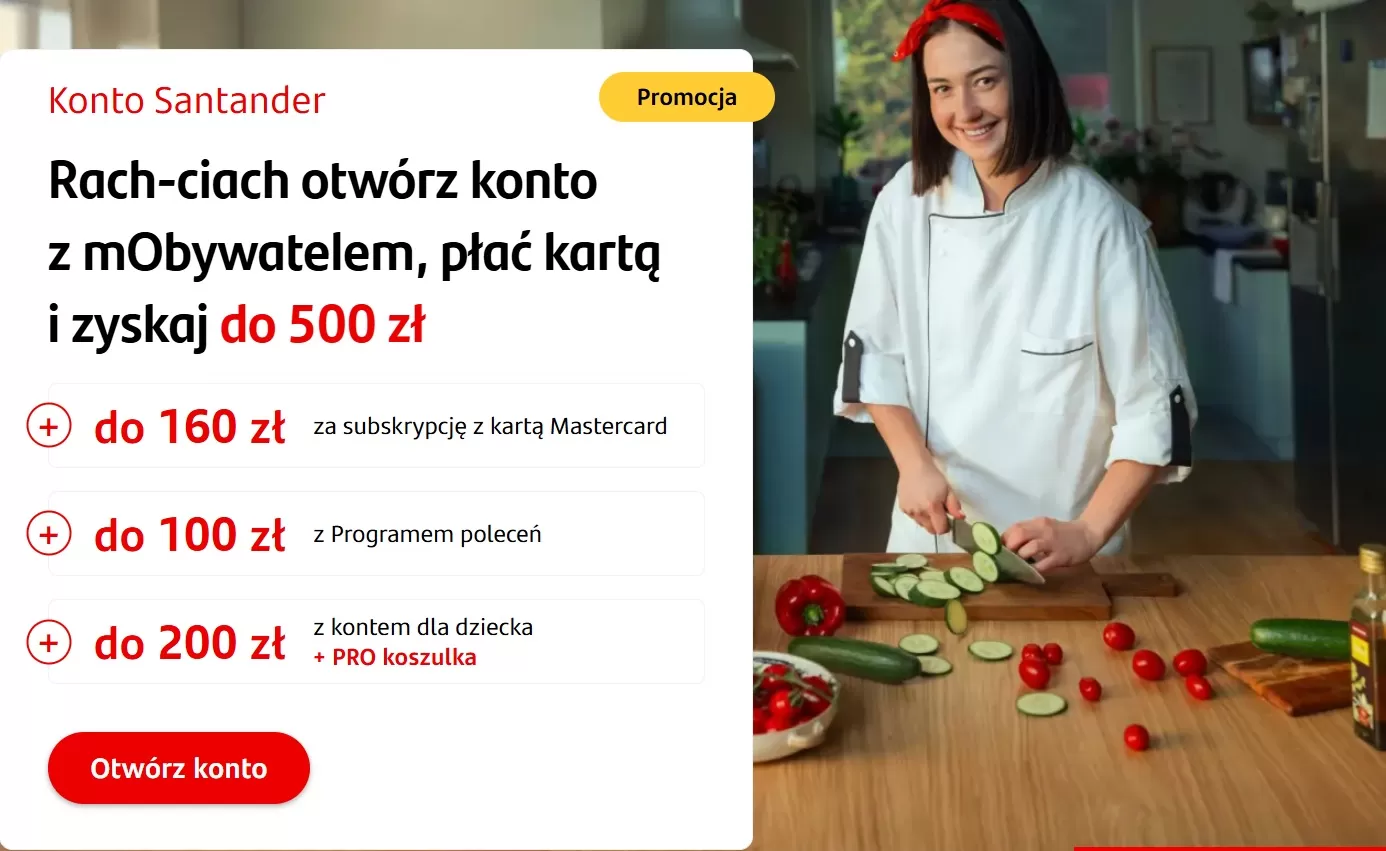 konto w santander bank w promocji sierpień 2025