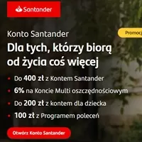 Promocja Konta Santander – odbierz proste 500 zł nagród za konto