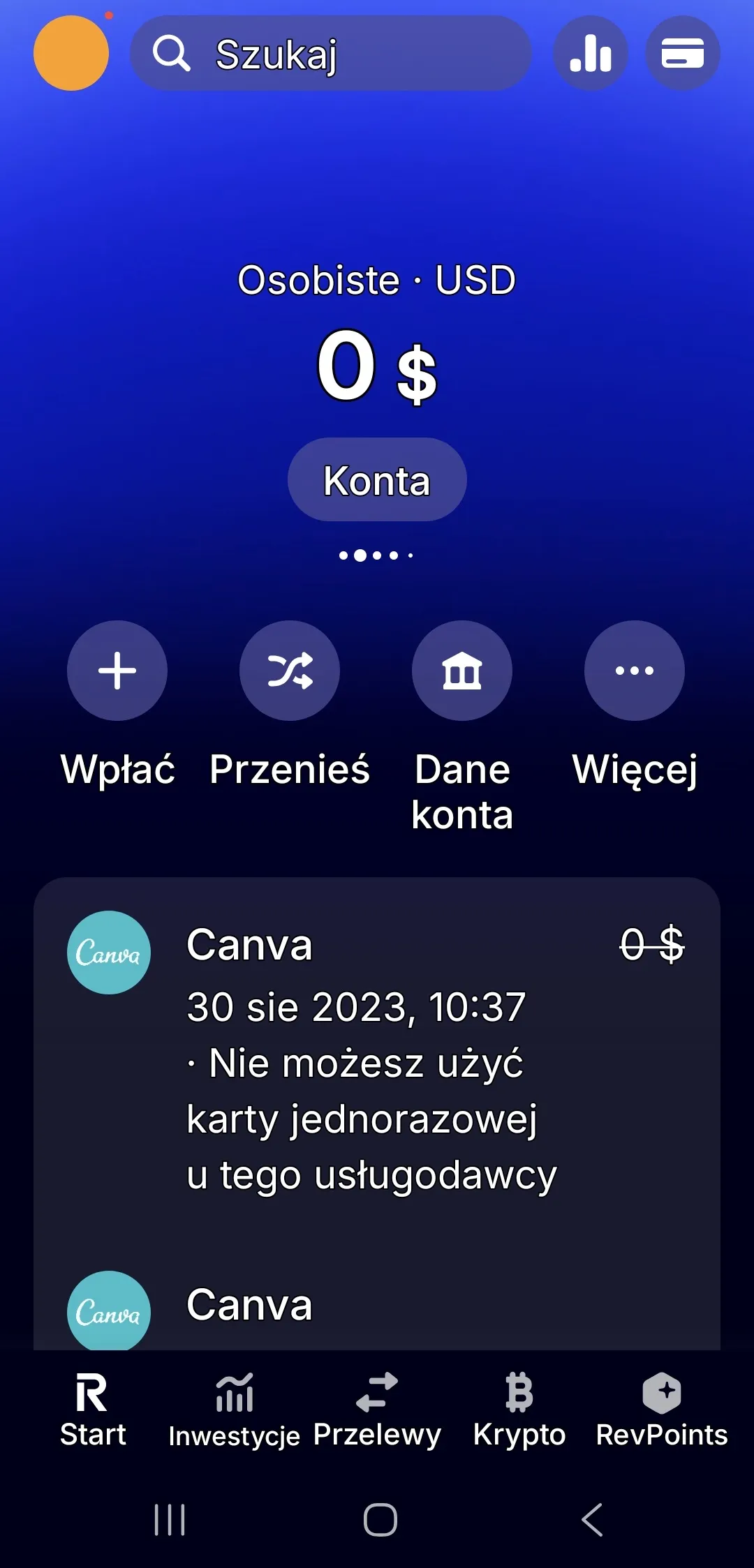 jak zasilić konto na revolut za darmo