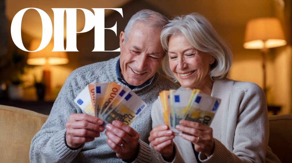 Czym jest OIPE? Para seniorów trzyma banknoty euro