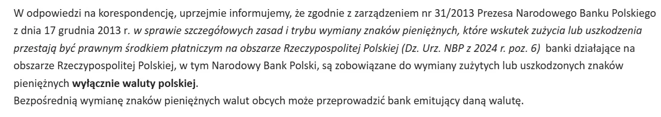 uszkodzony banknot euro