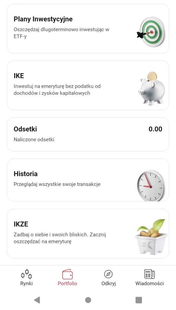 aplikacja XTB IKZE
