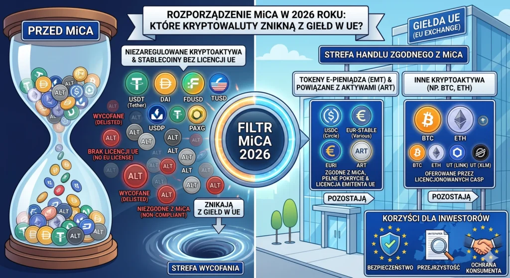 Które kryptowaluty znikną z giełd UE
