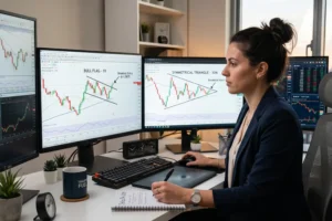 Geometria rynku: Trójkąty i flagi jako narzędzia do precyzyjnego timingu wejścia w pozycję