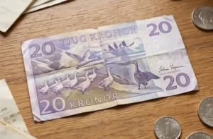 20 koron szwedzkich (rewers)