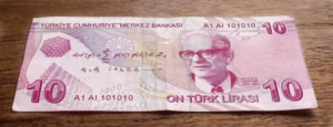 10 Lir Tureckich (rewers) -i lustracja poglądowa AI