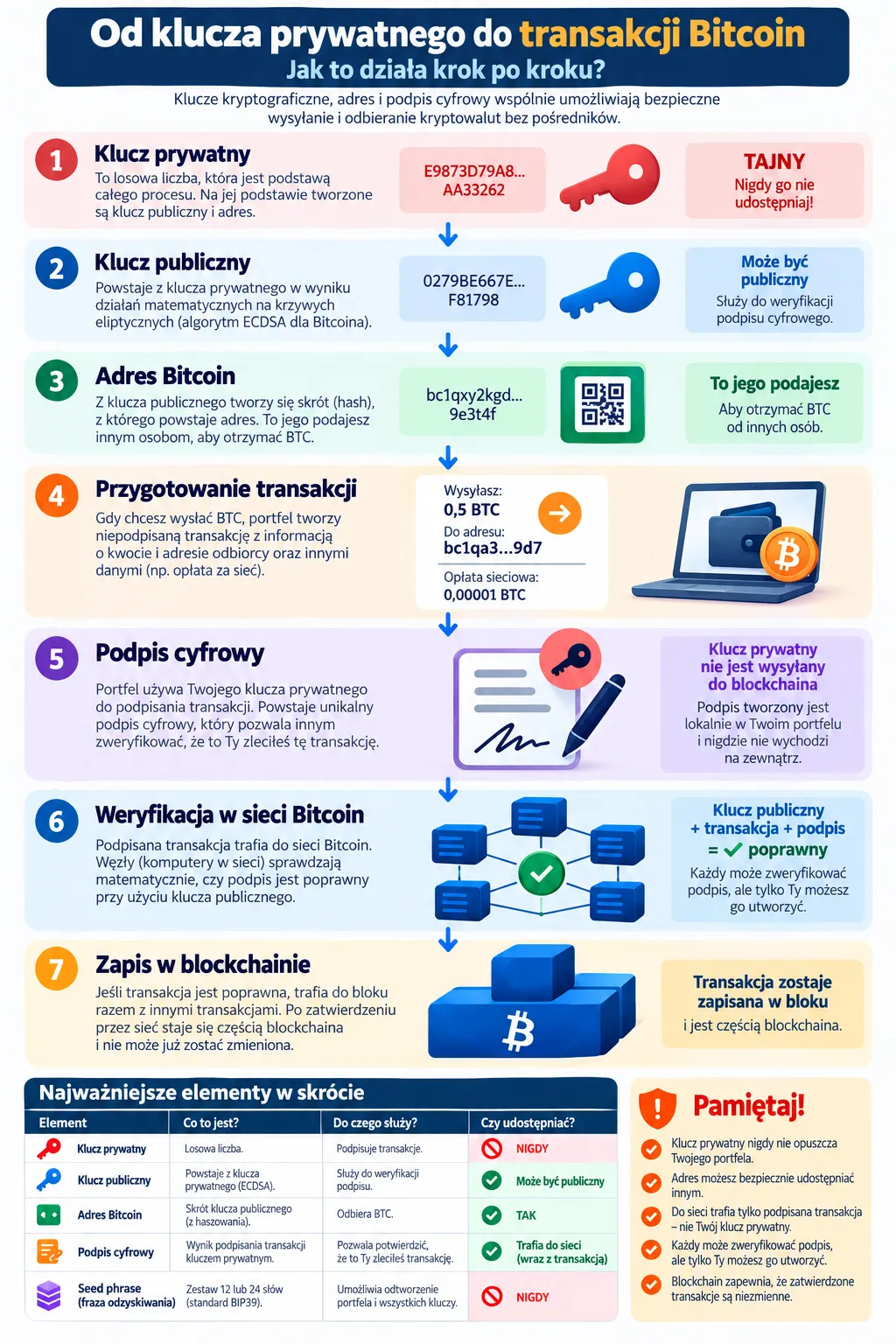 Klucze kryptograficzne - infografika