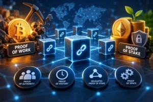 Jak blockchain osiąga konsensus? Proof of Work, Proof of Stake i inne mechanizmy